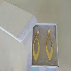 14k gold plated drop earrings
